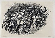 GIANCARLO ILIPRANDI, French Troops in Algiers, 1961, black ink